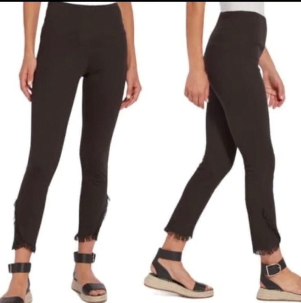 New Lysse women’s black fringe skinny pants jeans size XS